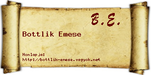 Bottlik Emese névjegykártya